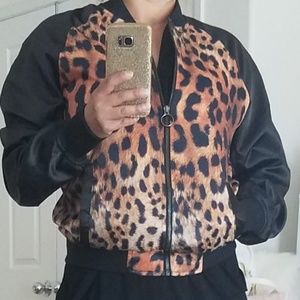 Brand new black cheetah light weight jacket